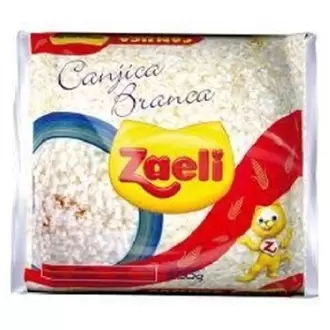 Oferta de Canjica Branca Zaeli 500g por R$7,99 em Almeida Mercados