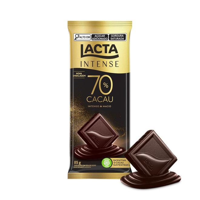Oferta de Chocolate LACTA Intense Amargo 70% Cacau Original 85g por R$8,95 em Angeloni