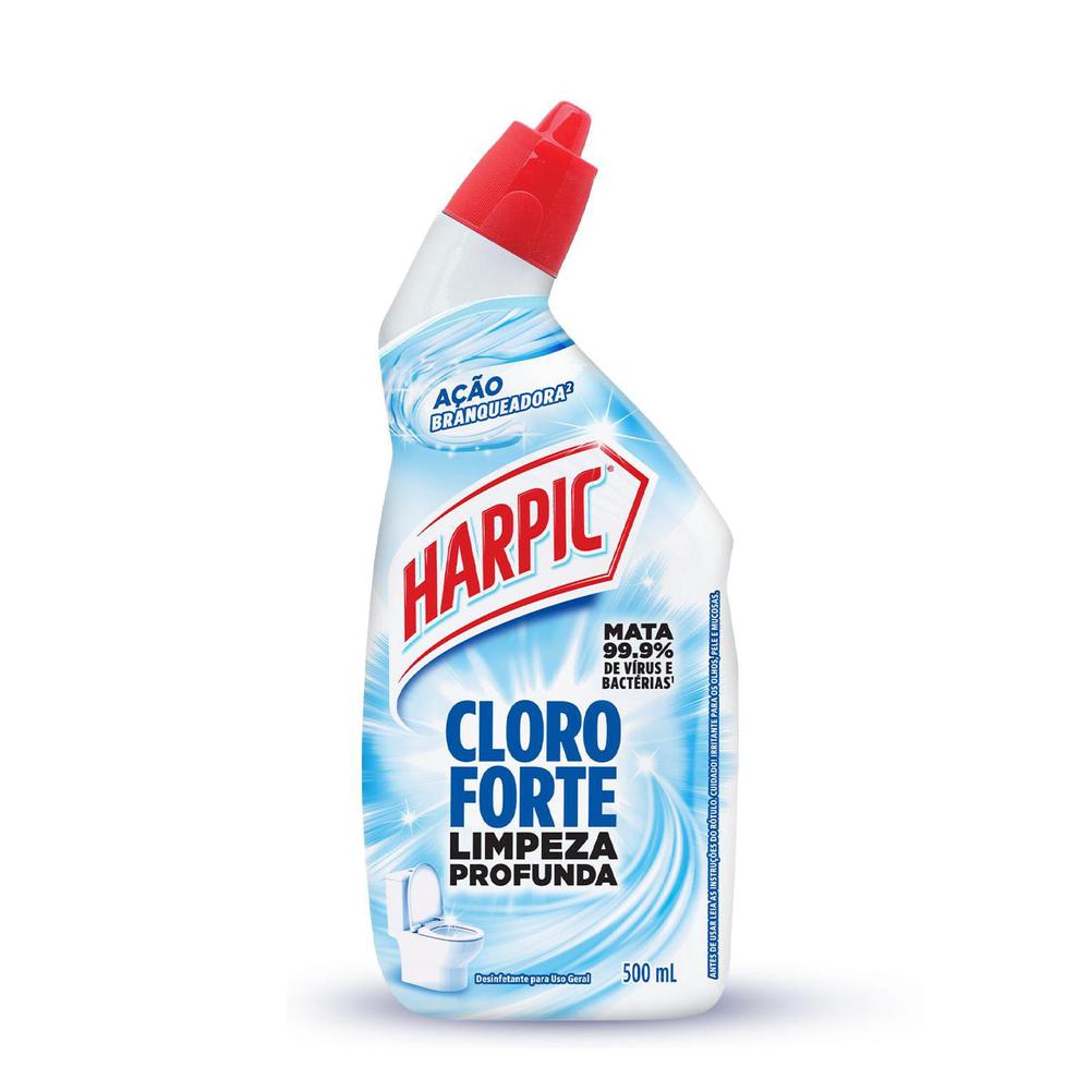 Oferta de Desinfetante Sanitário Líquido HARPIC Cloro Forte 500ml por R$17,9 em Angeloni