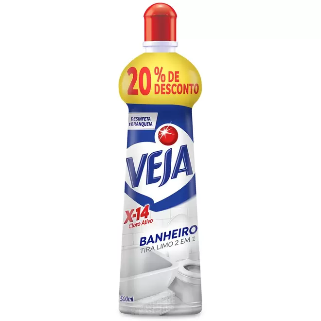 Oferta de Tira Limo VEJA Banheiro X14 500ml Oferta por R$14,59 em Angeloni