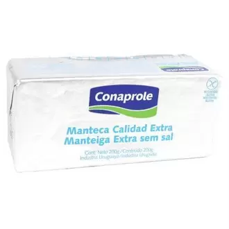 Oferta de Manteiga Uruguaia Conaprole Extra Sem Sal Tablete 200g por R$8,49 em Angeloni