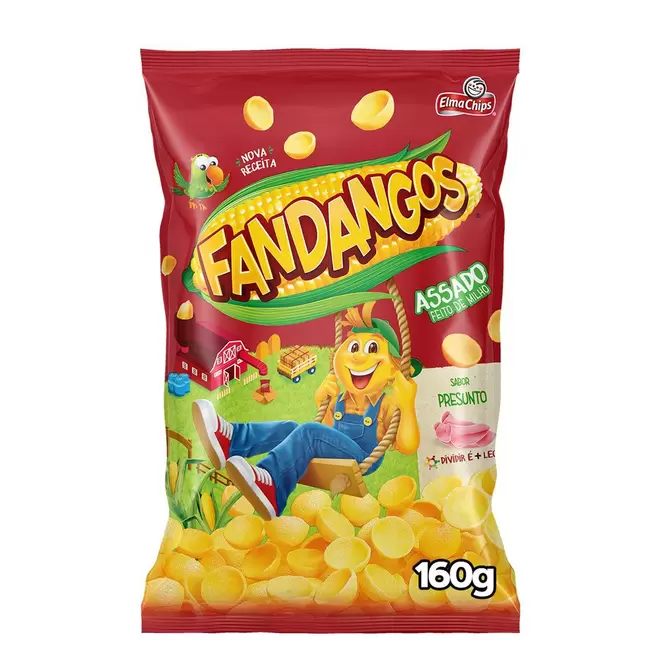 Oferta de Salgadinho Fandangos ELMA CHIPS Presunto 160g por R$13,5 em Angeloni