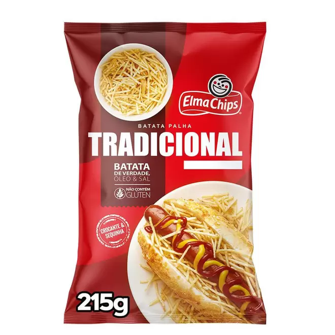 Oferta de Batata Palha ELMA CHIPS Tradicional Embalagem Econômica 215g por R$19,99 em Angeloni