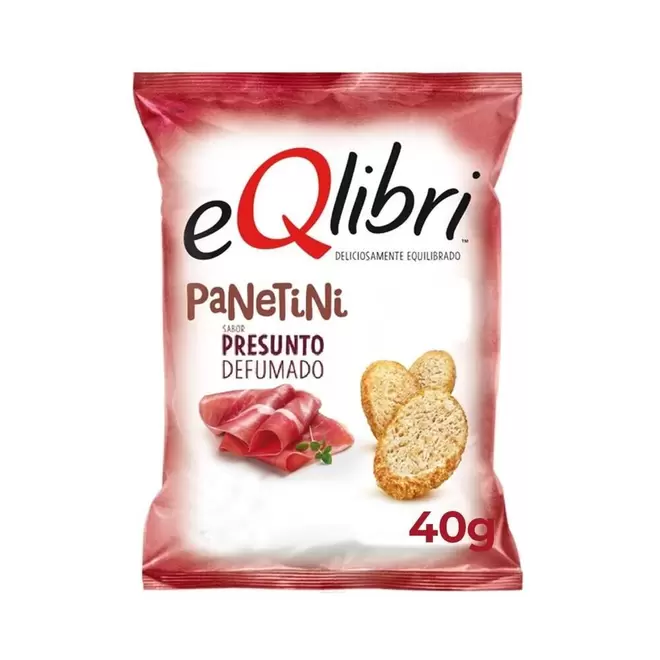 Oferta de Snack EQLIBRI Panetini Presunto Defumado 40g por R$5,19 em Angeloni