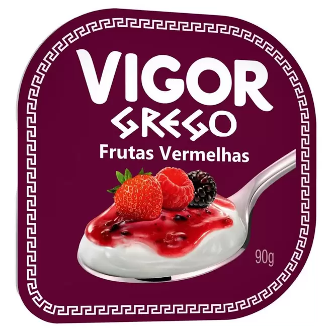 Oferta de Iogurte VIGOR Grego Frutas Vermelhas Pt 90g por R$2,85 em Angeloni