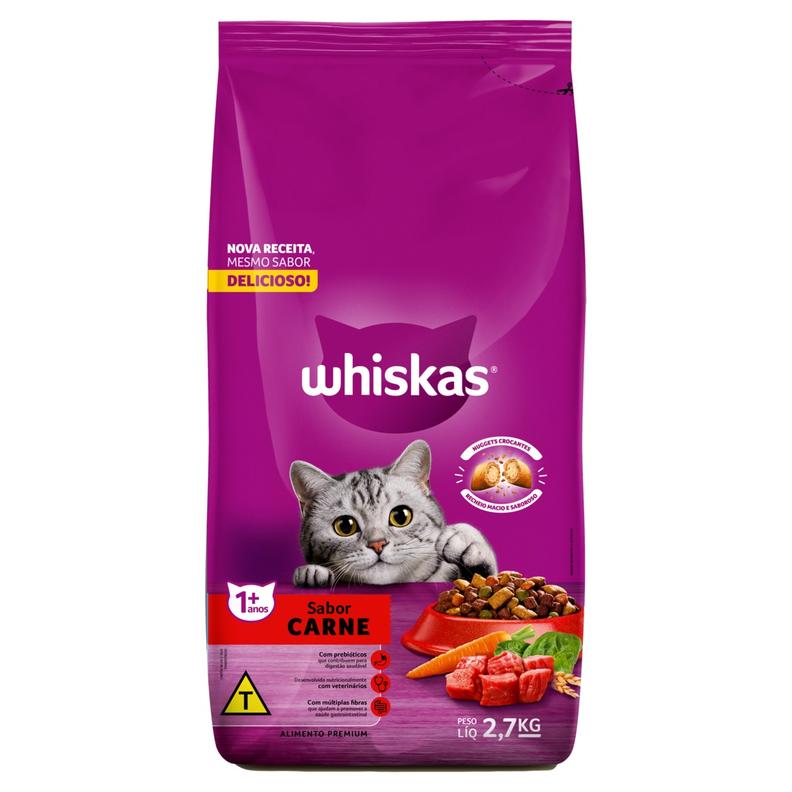 Oferta de Alimento Para Gatos Whiskas Carne - 2,7kg por R$54,9 em Arena Atacado