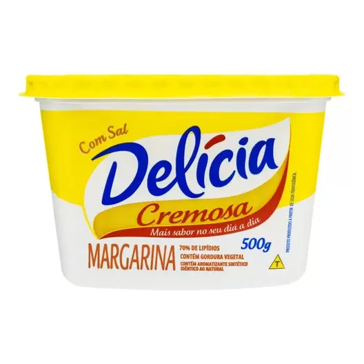 Oferta de Margarina Delicia Tradicional C/ Sal - 500g por R$5,49 em Arena Atacado