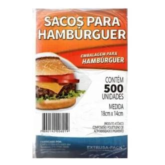 Oferta de Saco Plastico Extrusa-Pack Para Hamburguer 18x14cm - 500 Unidades por R$9,9 em Arena Atacado
