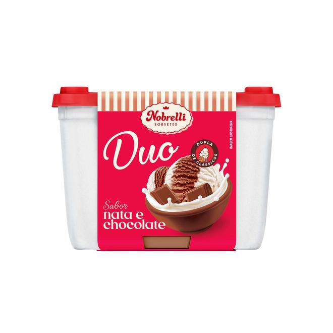 Oferta de Sorvete Nobrelli Duo Nata E Chocolate 1,3l por R$13,9 em Arena Atacado