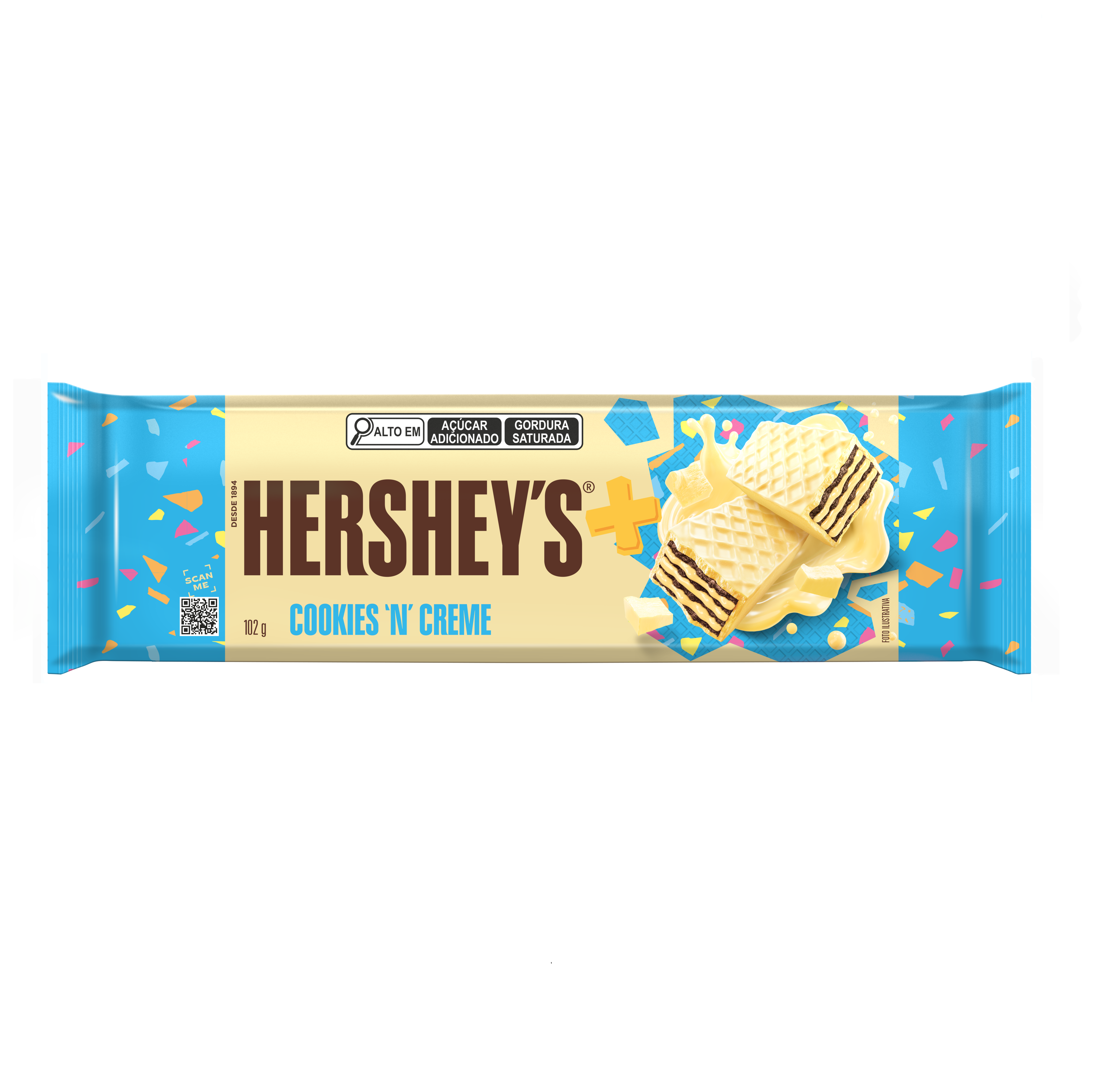 Oferta de Chocolate Hersheys Mais Cookies'N Creme 102g por R$4,39 em Arena Atacado