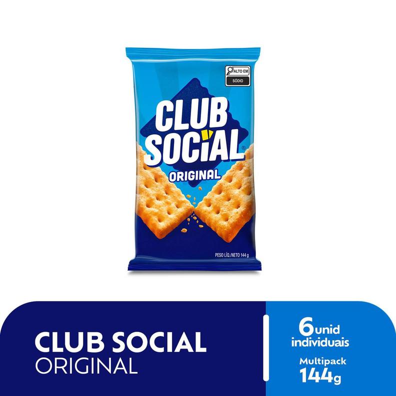 Oferta de Biscoito Salgado Club Social Original Multipack - 144g por R$4,79 em Arena Atacado