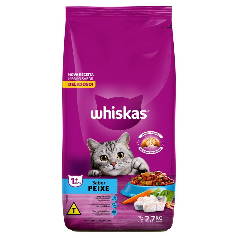 Oferta de Alimento Para Gatos Whiskas Peixe 2,7kg por R$54,9 em Arena Atacado