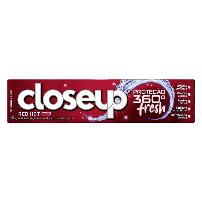 Oferta de Creme Dental Em Gel Closeup Proteção 360º Fresh Red Hot 90g por R$3,89 em Arena Atacado