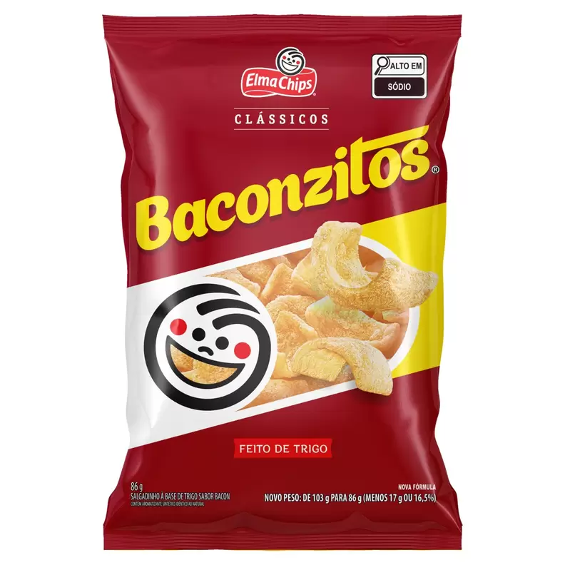 Oferta de Salgadinho Baconzitos 86g por R$6,99 em Arena Atacado