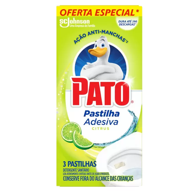 Oferta de Pastilha Adesiva Pato Citrus C/ 20% De Desconto C/3 Unid. por R$7,99 em Arena Atacado