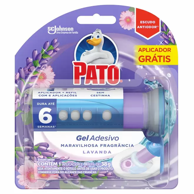 Oferta de Gel Adesivo Pato Lavanda Refil 6 Discos Grátis Aplicador por R$16,89 em Arena Atacado