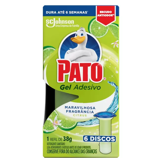 Oferta de Gel Adesivo Pato Citrus Tubo Refil C/ 1 Unid. por R$15,49 em Arena Atacado