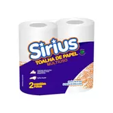 Oferta de Papel Toalha Sirius 100 Folhas Com 2 Unidade por R$4,99 em Asun