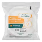 Oferta de Prato Plast Minaplast 26cm C/10 por R$13,49 em Asun