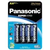 Oferta de Pilha Panasonic Super Hyper Aa Pequena C/4unid. por R$8,98 em Asun