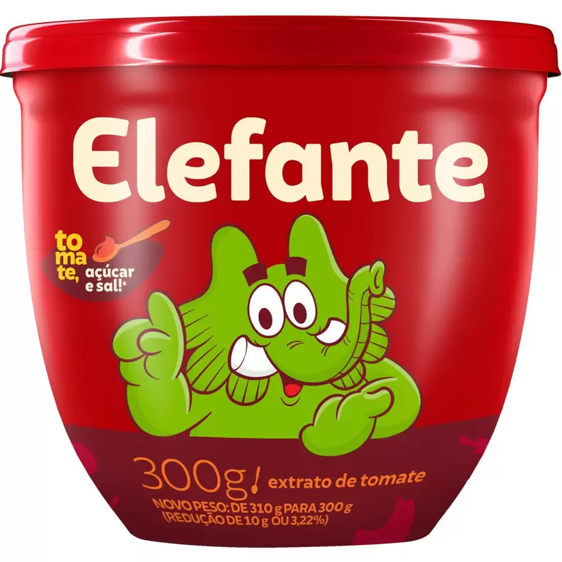 Oferta de Extrato de Tomate Tradicional pote 300g - Elefante por R$6,59 em Atacadão