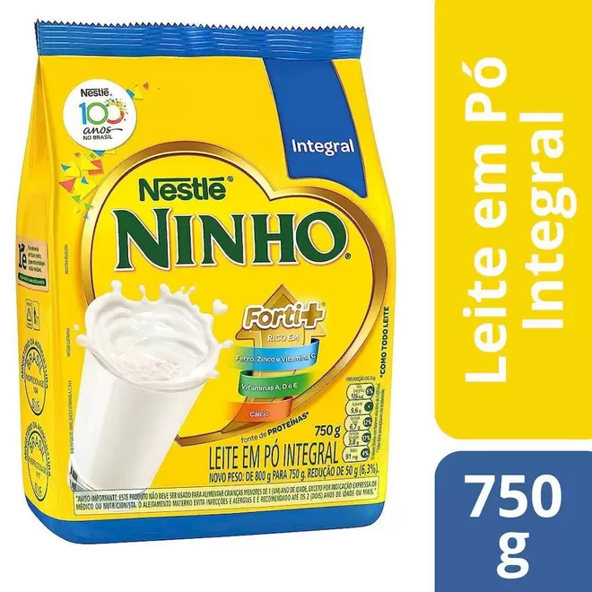 Oferta de Leite em Pó Integral Pacote 750g - Ninho por R$35,86 em Atacadão