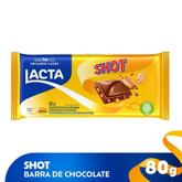 Oferta de Choc Lacta 80g Shot por R$5,99 em Barracão Supermercado