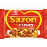 Oferta de Tempero Sazón Carnes 60g por R$5,89 em Barracão Supermercado