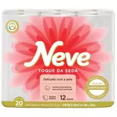 Oferta de Papel Higiênico Neve Toque De Seda Folha Dupla 20m Com 12 Rolos por R$16,99 em Barracão Supermercado