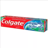 Oferta de Creme Dental Colgate Tripla Ação Menta 90g por R$5,99 em Barracão Supermercado