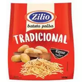 Oferta de Batata Palha Zilio Tradicional 100g por R$6,99 em Barracão Supermercado