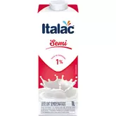 Oferta de Leite Italac 1l Semidesnatado por R$4,99 em Barracão Supermercado