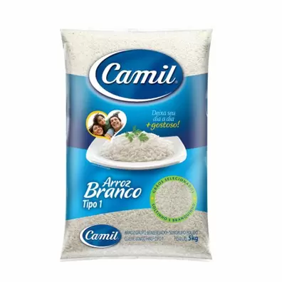 Oferta de ARROZ TP1 BRANCO CAMIL 5KG por R$31,99 em Beira Alta