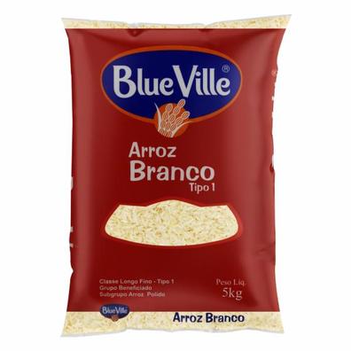 Oferta de ARROZ TP1 BRANCO BLUE VILLE 5KG por R$33,99 em Beira Alta