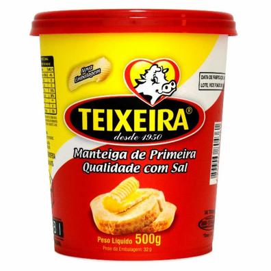 Oferta de MANTEIGA TEIXEIRA 500GR C/ SAL POTE por R$39,99 em Beira Alta
