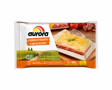 Oferta de LASANHA AURORA 600G PRESUNTO QUEIJO por R$14,99 em Beira Alta