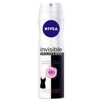 Oferta de Desodorante Nivea Invisible Black & White Clear Aerosol 150Ml por R$14,99 em Brasão Supermercados