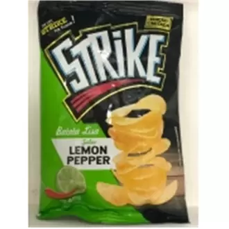 Oferta de Batata Lisa Lemon Pepper Strike 45G por R$3,49 em Brasão Supermercados