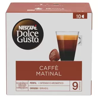 Oferta de Café Torrado e Moído Caffè Matinal Nescafé Dolce Gusto 8g Caixa com 10 Cápsulas por R$21,99 em Brasão Supermercados