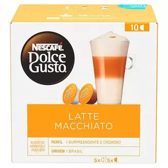 Oferta de Cápsulas Latte Macchiato Dolce Gusto Nescafé 10un por R$21,99 em Brasão Supermercados