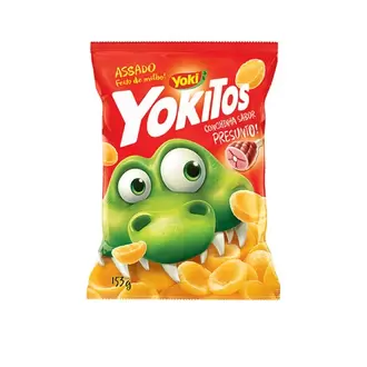 Oferta de Salgadinho Yokitos Conchinha Presunto Pacote 153G por R$6,99 em Brasão Supermercados