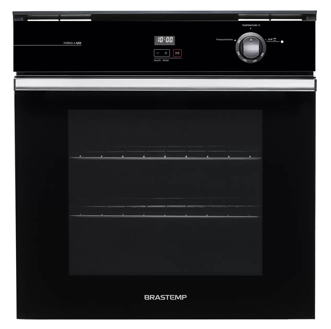 Oferta de Forno de embutir a gás Brastemp 78 litros Preto com grill e timer touch - BOA84AE por R$1799 em Brastemp