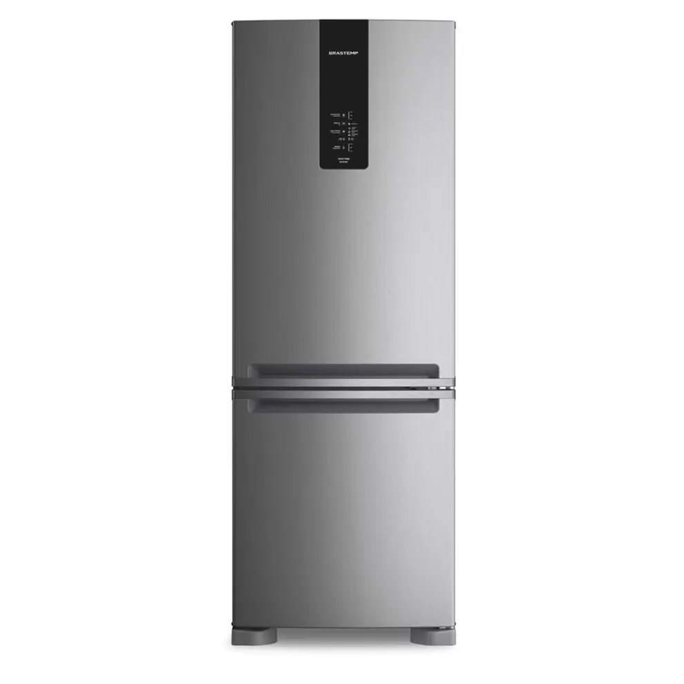 Oferta de Geladeira Brastemp Frost Free Inverse A+++ 479 litros cor Inox com Super Capacidade e Smart Flow - BRE58FK por R$4099 em Brastemp