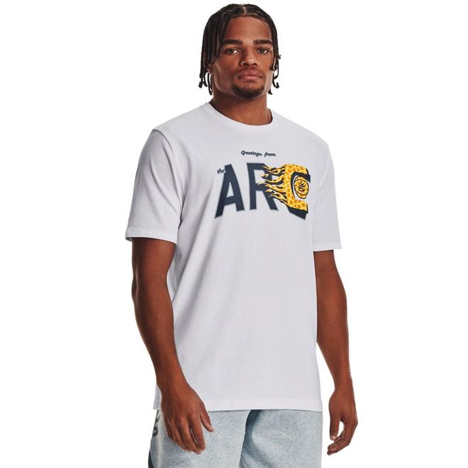 Oferta de Camiseta de Treino Masculina Under Armour Curry Arc SS Branco por R$89,99 em C&A