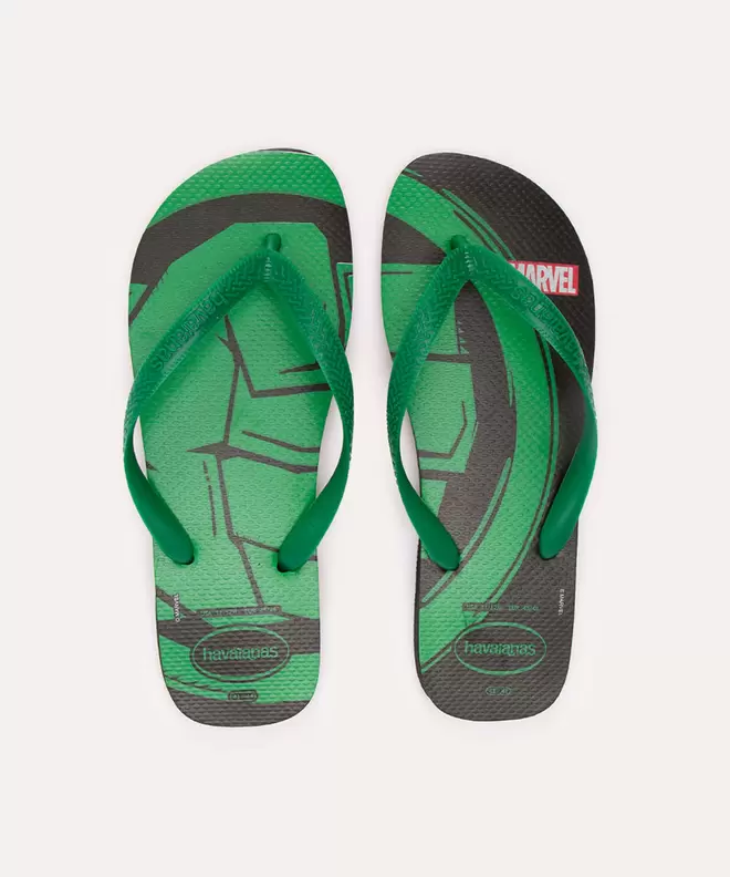 Oferta de Chinelo havaianas marvel spider VERDE por R$25,99 em C&A