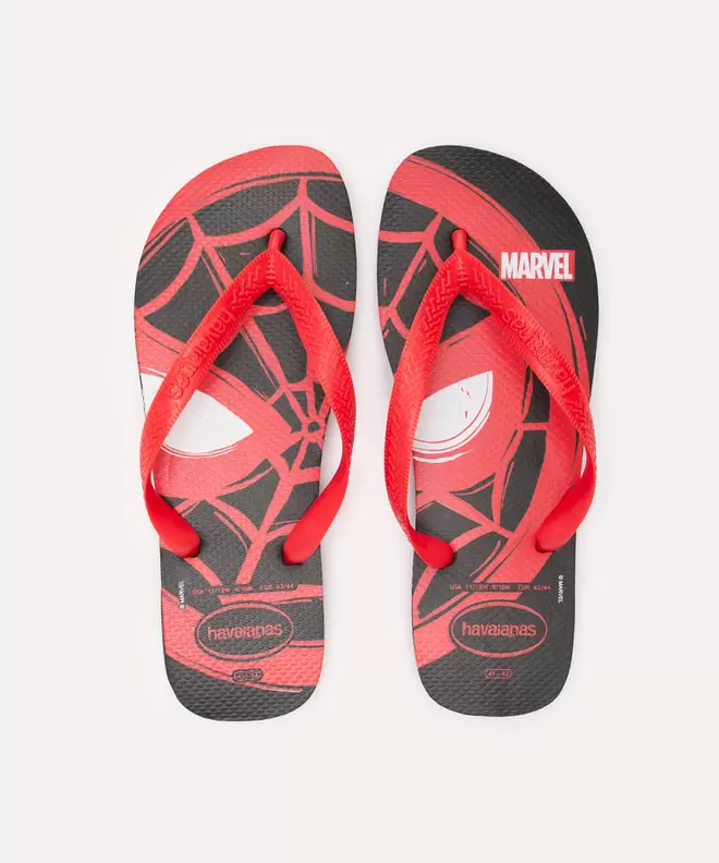 Oferta de Chinelo havaianas marvel spider preto por R$25,99 em C&A