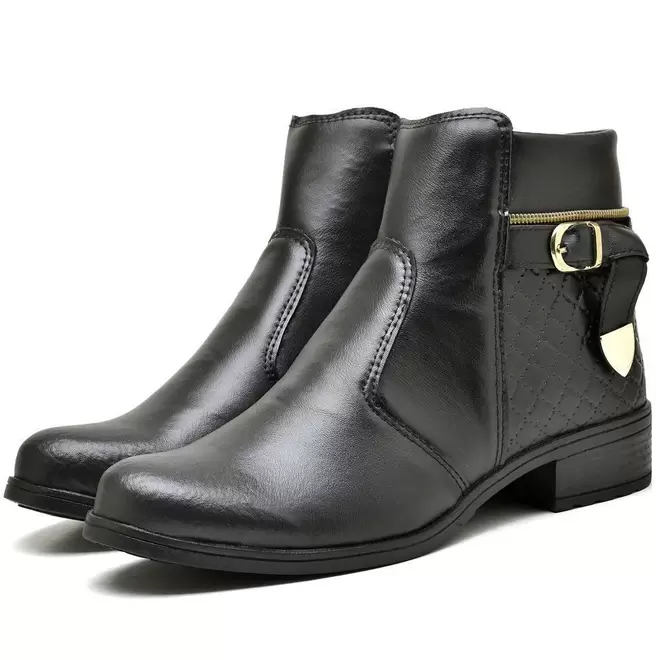 Oferta de Bota Coturno Feminino Cano Curto DUBUY 207FG Preto por R$89,99 em C&A