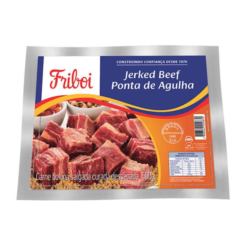 Oferta de Jerked Beef Friboi P.Agulha 500G por R$22,99 em Casa do Sabão