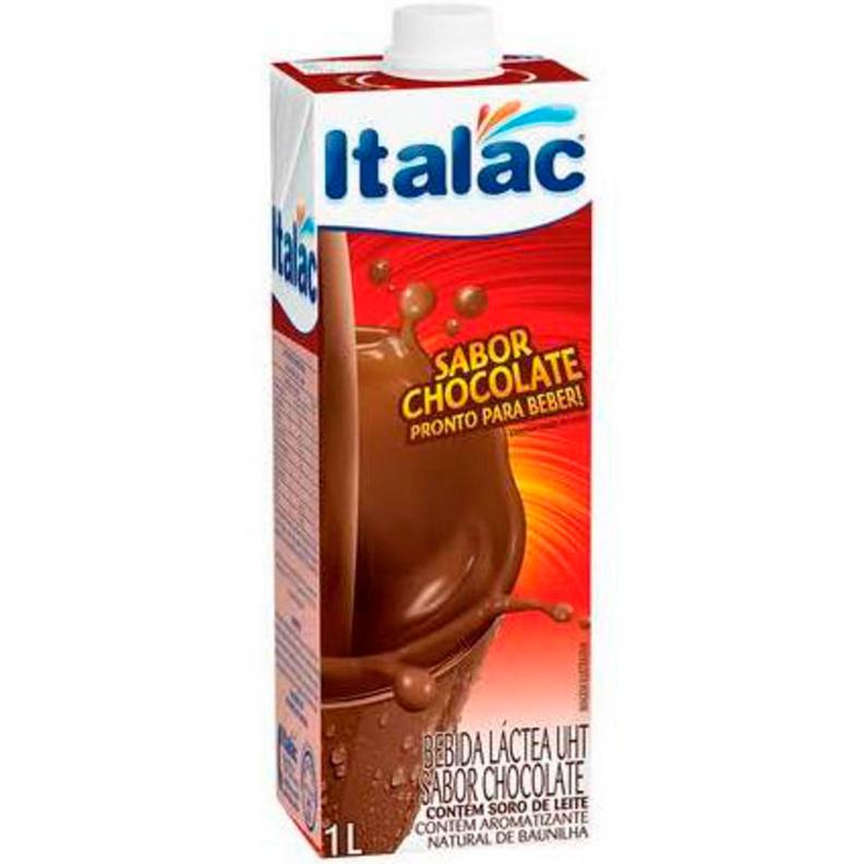 Oferta de Bebida Lactea Italac Chocolate Com Tampa 1L por R$5,49 em Casa do Sabão