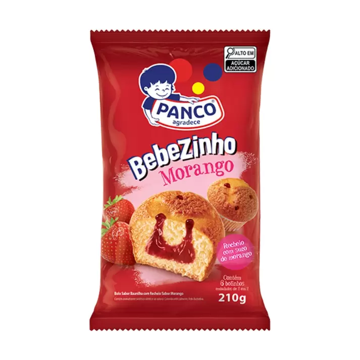 Oferta de Bolo Panco Bebezinho Morango 210G por R$14,49 em Casa do Sabão